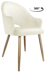 Krzesło obrotowe Velvet podstawa złota MG50