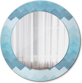 Lustro dekoracyjne okrągłe Wzór szewronowy