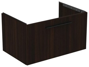 Ciemnobrązowa wisząca szafka pod umywalkę w dekorze dębu 80x44 cm i.Life B – Ideal Standard