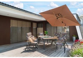 EXPERT WOOD antracyt - ogrodowy aluminiowy fotel rozkładany