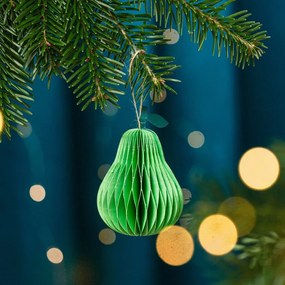 Papierowa ozdoba świąteczna wykonana ręcznie ø 7 cm Pear Honeycomb – Sass &amp; Belle