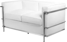 Skórzana sofa dwuosobowa Kubik insp. LC2
