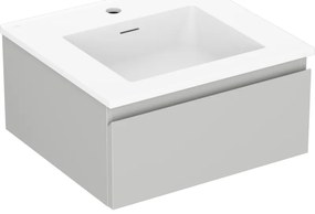 Mexen Orio szafka łazienkowa 50 cm z umywalką Otis, 1 szuflada, szara mat/biała mat - 91A10-05023-1-BF62-W18M01