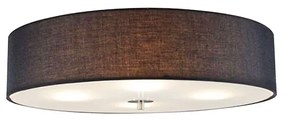Rustykalna lampa sufitowa czarna 50 cm - Drum Nowoczesny Oswietlenie wewnetrzne