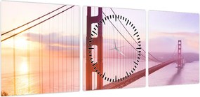 Obraz - San Francisco (z zegarem) (90x30 cm)