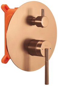 Zestaw natryskowy podtynkowy Rea Argon Miedź Szczotkowana  + BOX