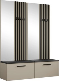 Masseno Garderoba MODULO 161,2/204/40 cm do Przedpokoju Nowoczesna Kaszmir