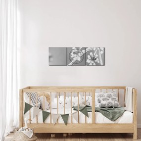 Obraz - Mrożona roślina (z zegarem) (90x30 cm)
