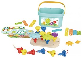 Tooky toy układanka montessori kołki w pudełku stosy nawlekanka