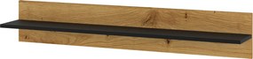 Półka ścienna czarna + dąb artisan P1-P23