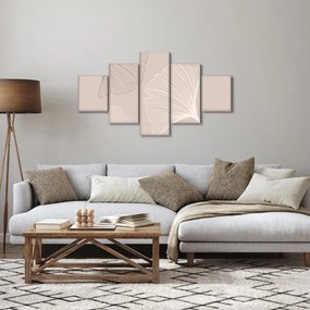 Obraz - Beżowe liście N⁰6 (125x70 cm)