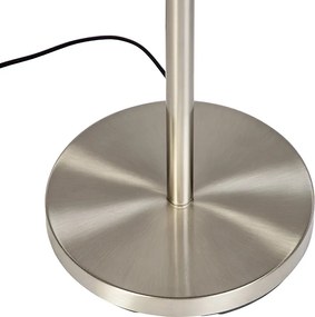 Nowoczesna lampa stojąca stalowa z abażurem w kolorze taupe 45 cm - Simplo