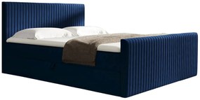 Granatowe łóżko z pojemnikiem 5 rozmiarów P9-L09