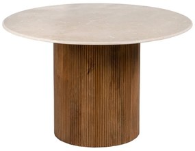 Okrągły stół z marmurowym blatem ø 120 cm – Ixia