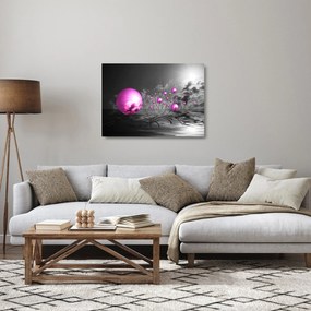 Obraz na szkle - różowe kule (70x50 cm)