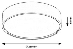 Rabalux 75010 oświetlenie sufitowe LED Larcia, 18 W, srebrny