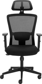 Fotel biurowy siatkowy Olimpus z regulowanym lędźwiem, zgodny z normą BHP
