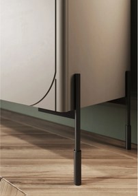 Komoda Sonatia 150 cm trzydrzwiowa - kaszmir / nogi czarne