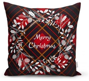 Zestaw 4 świątecznych poszewek na poduszki i bieżnika Minimalist Cushion Covers Tartan Christmas