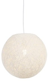 Rustykalna lampa wisząca biała 35 cm - Corda Nowoczesny Oswietlenie wewnetrzne