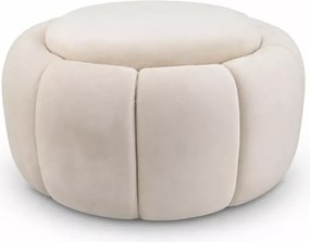 Pufa Verno okrągła miękka tapicerowana minimalistyczna do salonu sypialni 70 cm