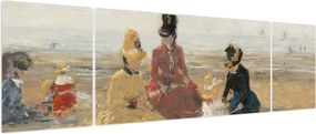 Obraz - Eugène Boudin, On the Beach, Trouville, reprodukcje (170x50 cm)