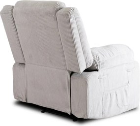 Fotel Rozkładany z Podnóżkiem ARTURO Szary Nowoczesny