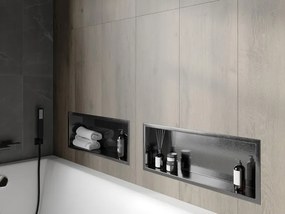 Mexen X-Wall-R półka wnękowa z kołnierzem 60 x 20 cm, gun gray szczotkowany - 19E0602010