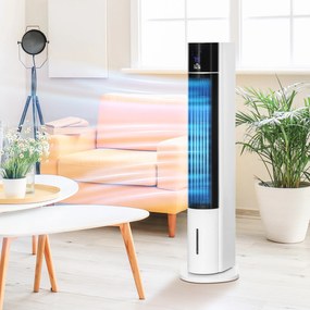 HOMCOM Wentylator Kolumnowy, Klimatyzator kolumnowy, Obrót o 52 stopnie, Cicha praca, 3 tryby pracy, 3 prędkości