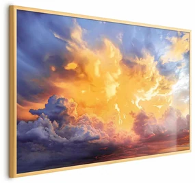 Plakat Zachód słońca 90x60 cm z ramą złotą bez marginesu ARTGEIST B