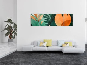 Obraz - Geometryczne motywy naturalne (170x50 cm)