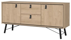 Komoda w dekorze dębu w naturalnym kolorze 150x72x40 cm Ry – Tvilum