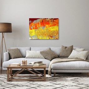 Obraz na szkle abstrakcji - malarstwo (70x50 cm)