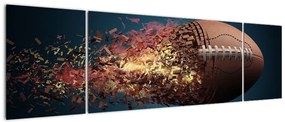 Obraz - Piłka do rugby w akcji (170x50 cm)