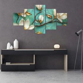 Obraz - 3D magnolie (125x70 cm)