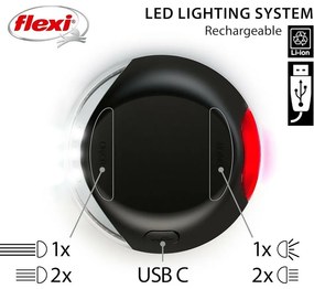 Latarka Flexi LED Lighting System czarna, 7 x 2 cm