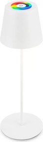Briloner 7510016 - LED RGBW ściemnialna lampa stołowa CALIDA 2,5W/5V IP44 1200 mAh biała
