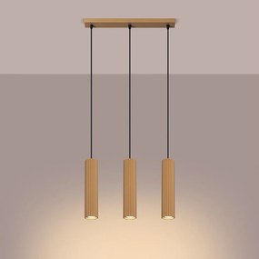 Lampa wisząca minimalistyczny Gloow, aluminium - 3 źródło światła 3000K - L.45 x H.98 cm - złoty