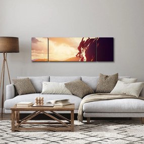 Obraz -Wspinacze (170x50 cm)