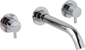 Bateria umywalkowa ścienna chromowana mosiężna "Ismara"