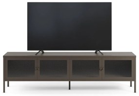 Szara metalowa szafka pod TV 160x50x35 cm Layna – Marckeric