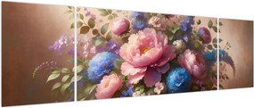 Obraz - Stół pełen kwiatów (170x50 cm)