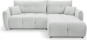 Masseno Narożnik MODA z funkcją spania i pojemnikiem na pościel Narozniki L, Rozkładana sofa - Jasnoszary, NORDIC CEMENT