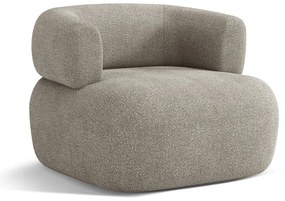 Jasnoszary fotel z materiału bouclé Jenny – Micadoni Home