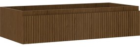 Mexen Rivel szafka łazienkowa podumywalkowa 100 cm, 1 szuflada, ryflowana , orzech - 91A20-10023-1-BF86