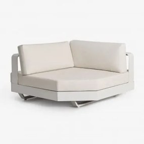 Yarilo Aluminiowy Modułowy Narożnik Ogrodowy Bouclé Kolory Naturalne - Sklum