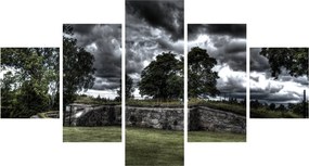 Obraz zachmurzonego nieba (125x70 cm)