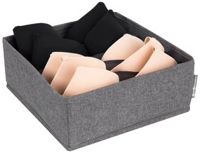 Szary organizer do szuflady z przegródkami Bigso Box of Sweden Drawer, 29x11 cm