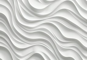 Fototapeta - 3D białe fale (196x136 cm)
