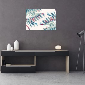 Obraz - Tropikalne liście (70x50 cm)